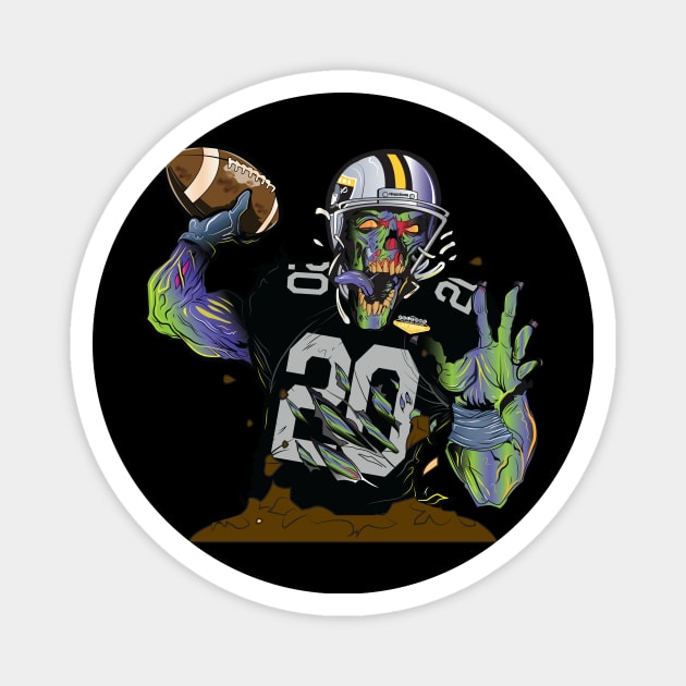 las vegas raiders zombie Magnet by Bishop Graphics